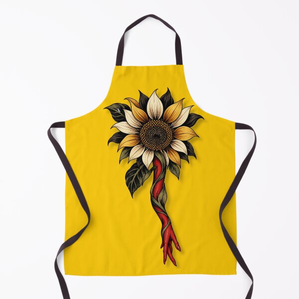 Item preview, Dark Cottagecore Sunflower & Witchy Red Hand Vintage Tattoo Art designed and sold by YOFANTZ!.