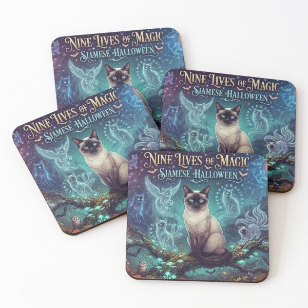 Item preview, Siamese Cat Nine Lives Halloween Magic designed and sold by Ghostlycats2026.