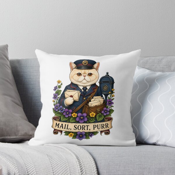 Item preview, Mail Sort Purr Mailman Cat Art designed and sold by Old's Cool Cat Studio.