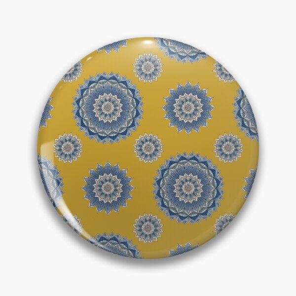 Item preview, Blue Mandala Floral Pattern – Vintage Ornamental Boho Flower Design designed and sold by Mousy17.