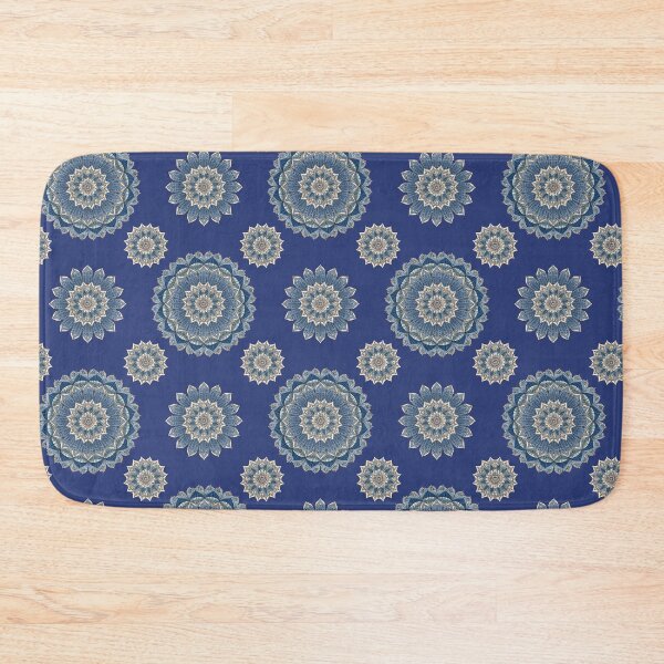 Item preview, Blue Mandala Floral Pattern – Vintage Ornamental Boho Flower Design designed and sold by Mousy17.
