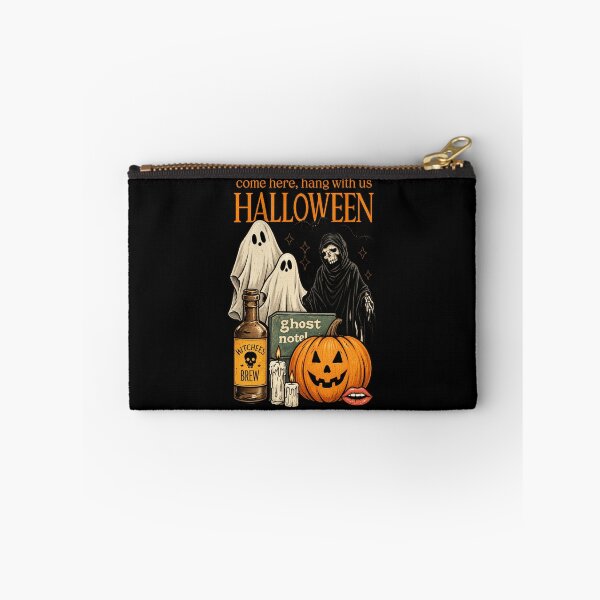 Item preview, Vintage Halloween Ghosts Pumpkin Grim Reaper Spooky Retro Design designed and sold by Final Chance Designs⭐️⭐️⭐️⭐️⭐️.