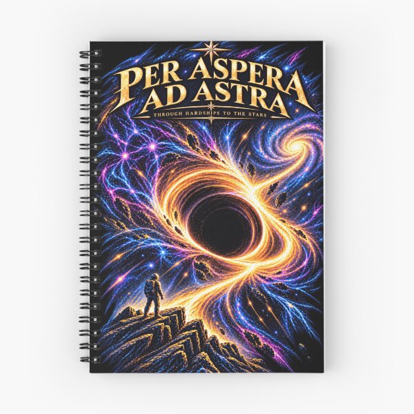 Item preview, Per Aspera Ad Astra Space Art - Through Hardships to the Stars Black Hole designed and sold by AstroPal28.