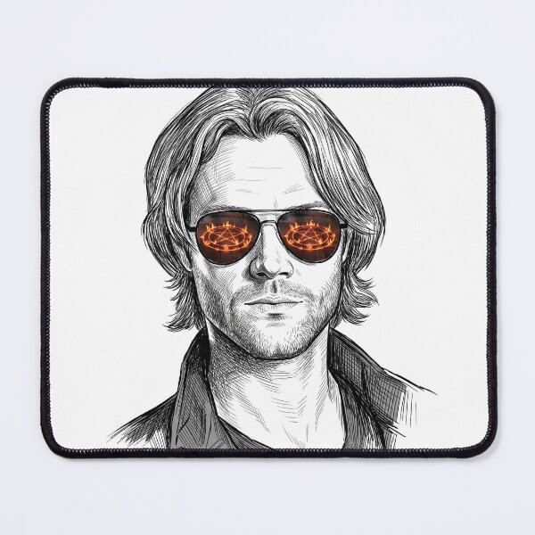 Item preview, Sam Winchester Fiery Devil's Trap Reflection designed and sold by Bad-Decisions-Designs.