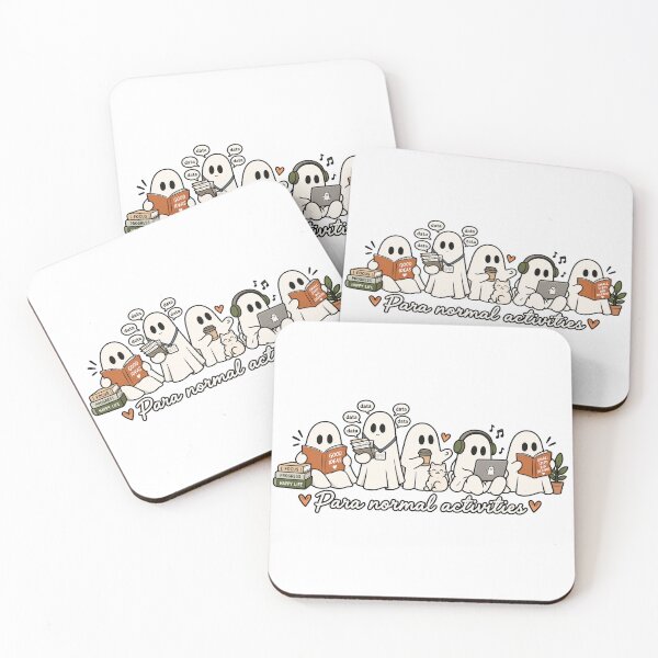 Item preview, Cute Ghosts Doing Normal Activities Funny Spooky Halloween Design designed and sold by JHINDesigns ⭐⭐⭐⭐⭐.