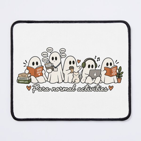 Item preview, Cute Ghosts Doing Normal Activities Funny Spooky Halloween Design designed and sold by JHINDesigns ⭐⭐⭐⭐⭐.