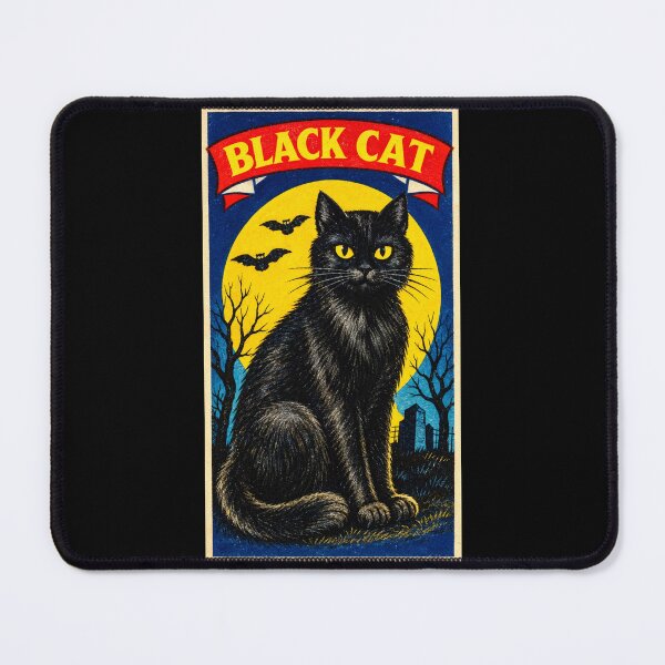 Item preview, Vintage Black Cat Matchbox Label designed and sold by Analog Aura .