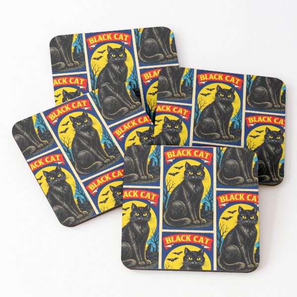Item preview, Vintage Black Cat Matchbox Label designed and sold by Analog Aura .