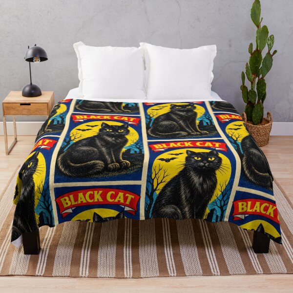Item preview, Vintage Black Cat Matchbox Label designed and sold by Analog Aura .