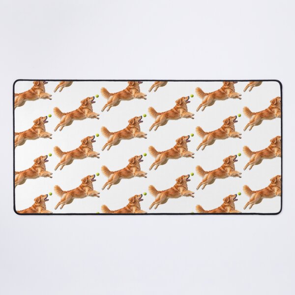 Item preview, Golden Retriever Jumping for Tennis Ball Dog designed and sold by BackgroundND.