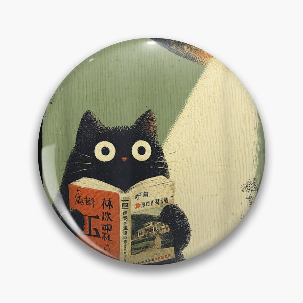 Item preview, Vintage Japanese Cat Book Lovers UFO Alien Abduction Cat Dad designed and sold by RannaHile.