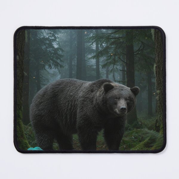 Item preview, Black Bear in a Mystical Enchanted Forest designed and sold by JanjjaSoulInk.
