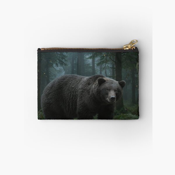 Item preview, Black Bear in a Mystical Enchanted Forest designed and sold by JanjjaSoulInk.