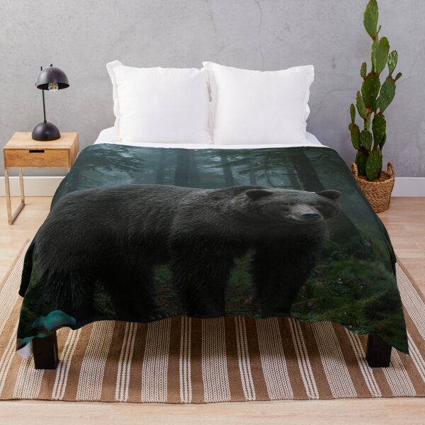Item preview, Black Bear in a Mystical Enchanted Forest designed and sold by JanjjaSoulInk.