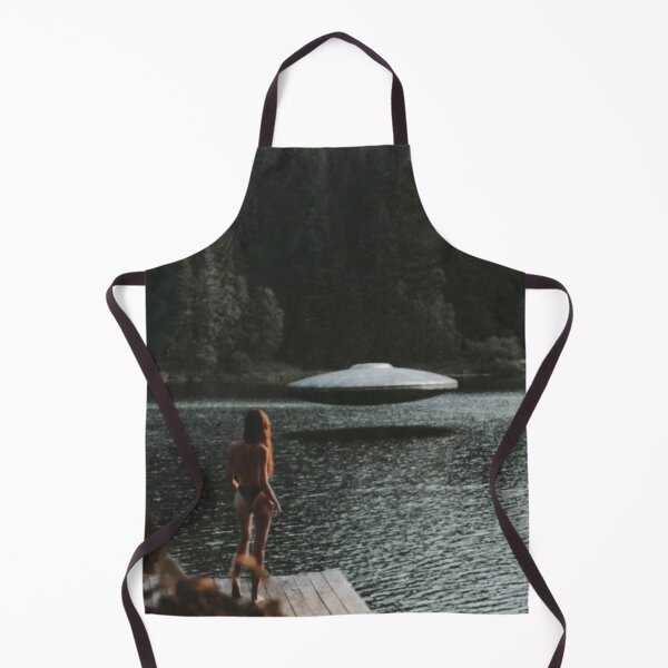 Item preview, Woman Watching UFO Over Lake designed and sold by Not Hugo.