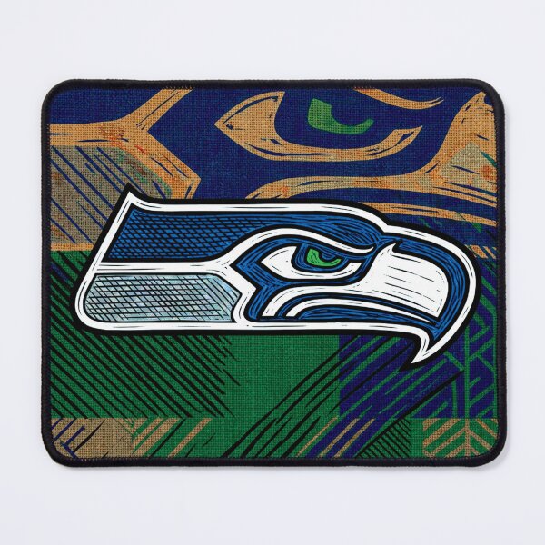 Item preview, Seattle Seahawks Double Vision Woodcut designed and sold by COSMIC SUDZ.