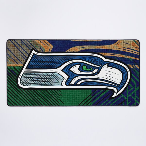 Item preview, Seattle Seahawks Double Vision Woodcut designed and sold by COSMIC SUDZ.