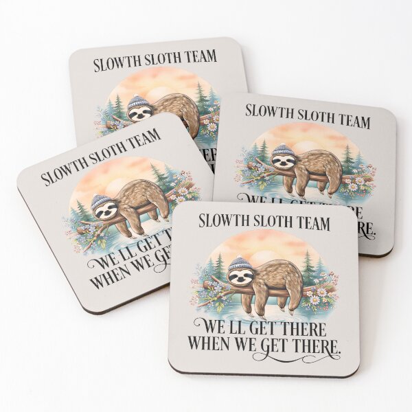 Item preview, Humorous  Sloth Running Team - We'll Get There When We Get There  designed and sold by gear-posters.
