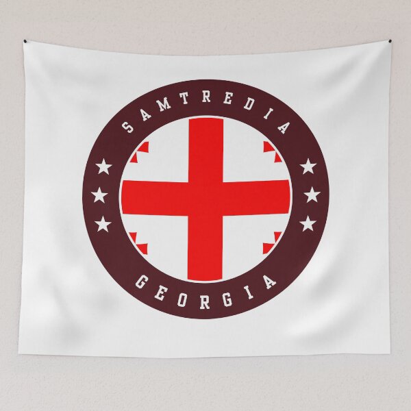 Item preview, Samtredia Georgia Georgian Flag Souvenir Round Badge Crest designed and sold by jeshands.