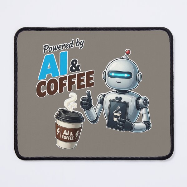 Item preview, Powered by AI & Coffee - Funny Robot Technology Design designed and sold by Starstacks.