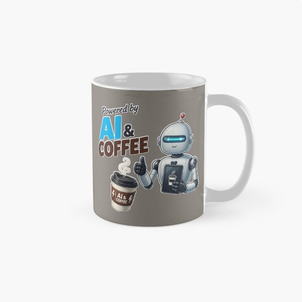 Item preview, Powered by AI & Coffee - Funny Robot Technology Design designed and sold by Starstacks.