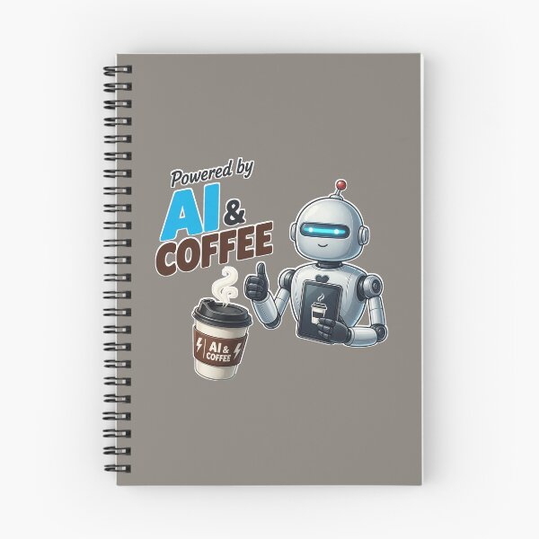 Item preview, Powered by AI & Coffee - Funny Robot Technology Design designed and sold by Starstacks.