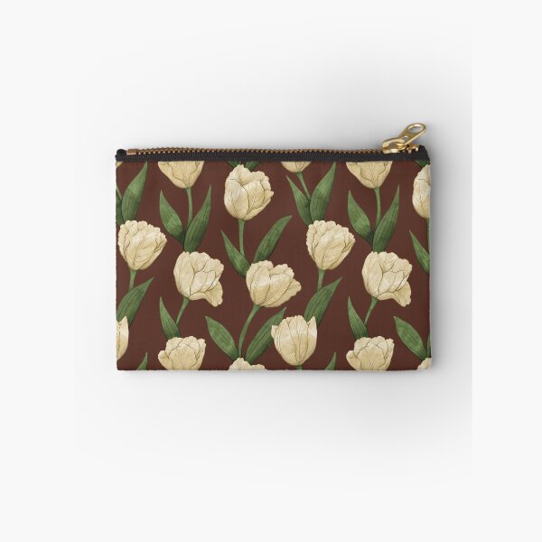 Item preview, White Tulips on Dark Brown designed and sold by Mel-Mas-Stoband.