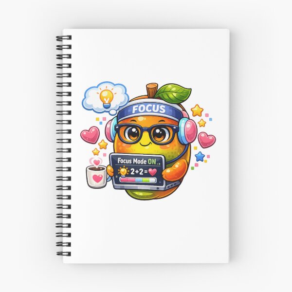 Item preview, Focus Mode ON – Pastel Kawaii Orange Study  designed and sold by Sommium .
