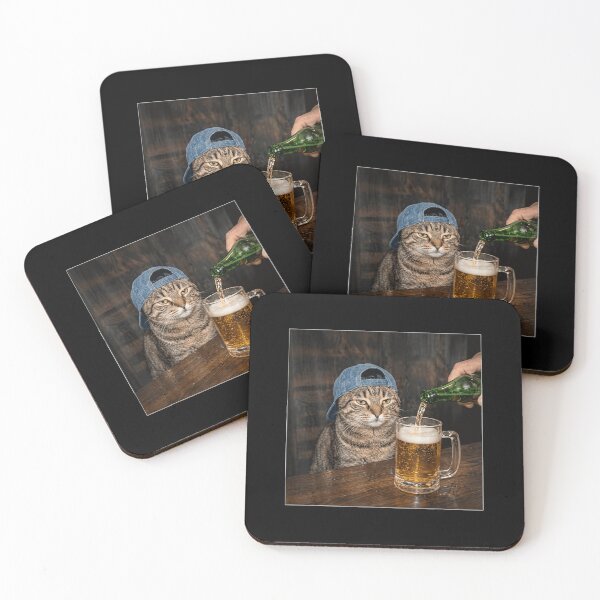 Item preview, Funny Cat Drinking Beer Hat Graphic Unimpressed Tabby designed and sold by RannaHile.