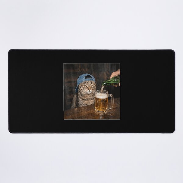Item preview, Funny Cat Drinking Beer Hat Graphic Unimpressed Tabby designed and sold by RannaHile.