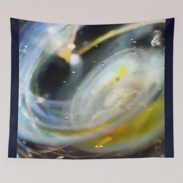 Item preview, Cosmic Galaxy Swirl: Handcrafted Borosilicate Glass Macro Art designed and sold by HIKARIMi.