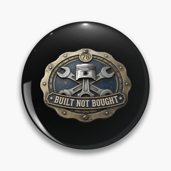 Item preview, Built Not Bought Vintage Garage Mechanic Badge designed and sold by eihabo.