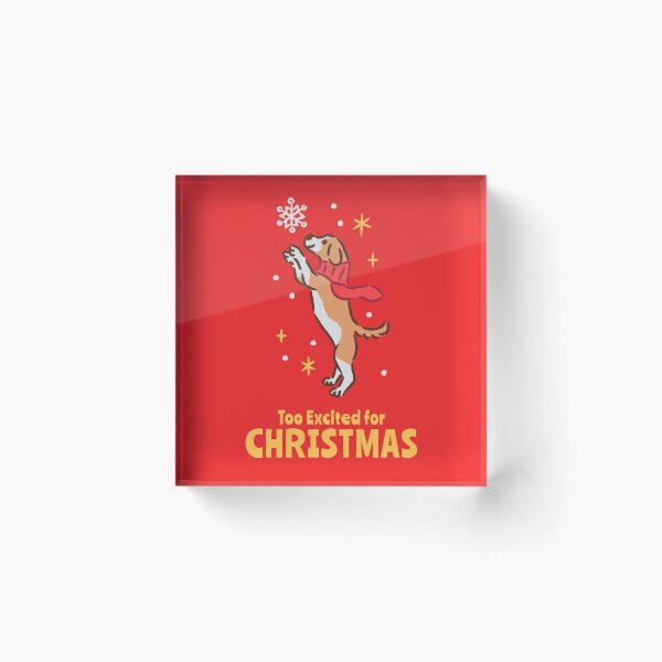 Item preview, Cute Little Dog jumping with Joy Christmas Clipart designed and sold by monkik.