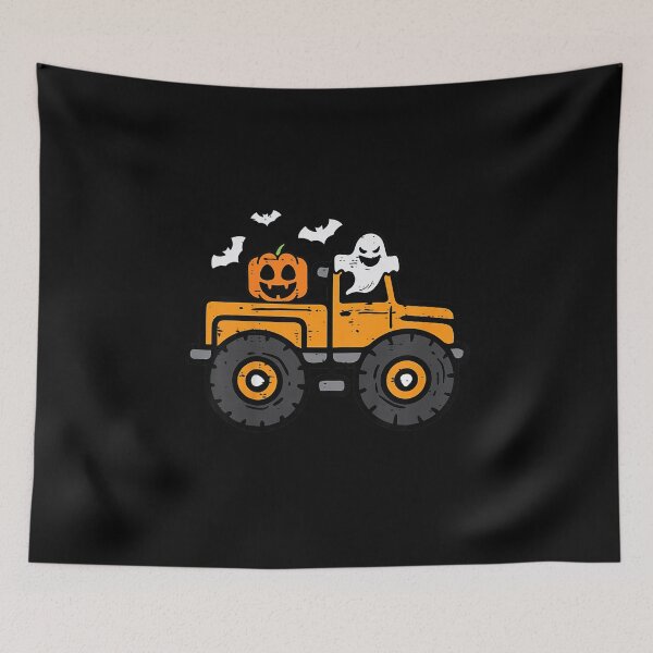 Item preview, Monster Truck Ghost Pumpkin Halloween Spooky Trucker Shirt designed and sold by PinkPeonStores.