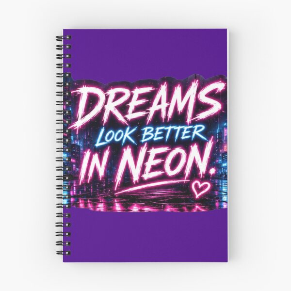 Item preview, Dreams Look Better In Neon Cyberpunk City Sticker designed and sold by Scro-Ciob-Shop.