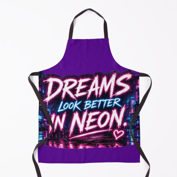 Item preview, Dreams Look Better In Neon Cyberpunk City Sticker designed and sold by Scro-Ciob-Shop.