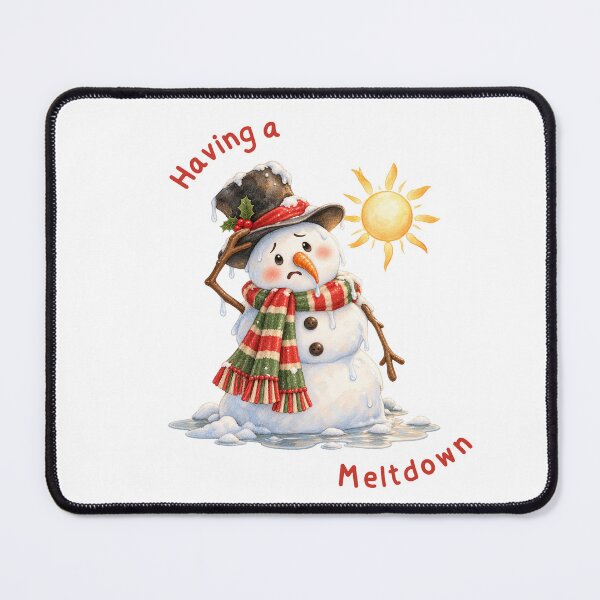 Item preview, Having a Meltdown Funny Melting Snowman designed and sold by mycute-stickers.
