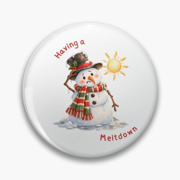 Item preview, Having a Meltdown Funny Melting Snowman designed and sold by mycute-stickers.