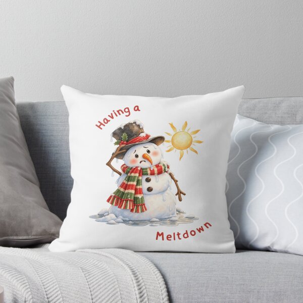 Item preview, Having a Meltdown Funny Melting Snowman designed and sold by mycute-stickers.
