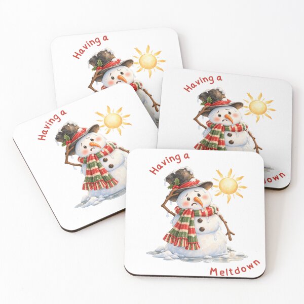 Item preview, Having a Meltdown Funny Melting Snowman designed and sold by mycute-stickers.