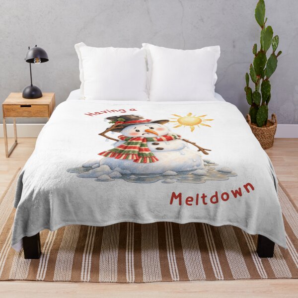 Item preview, Having a Meltdown Funny Melting Snowman designed and sold by mycute-stickers.