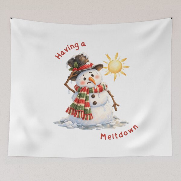 Item preview, Having a Meltdown Funny Melting Snowman designed and sold by mycute-stickers.