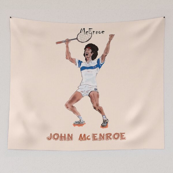 Item preview,  John McEnroe Hand‑Drawn Tennis Artwork – Retro Sports Design designed and sold by FULLER FACTORY.