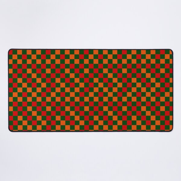 Item preview, Red Orange and Green Checkered Design designed and sold by PatternTitan.