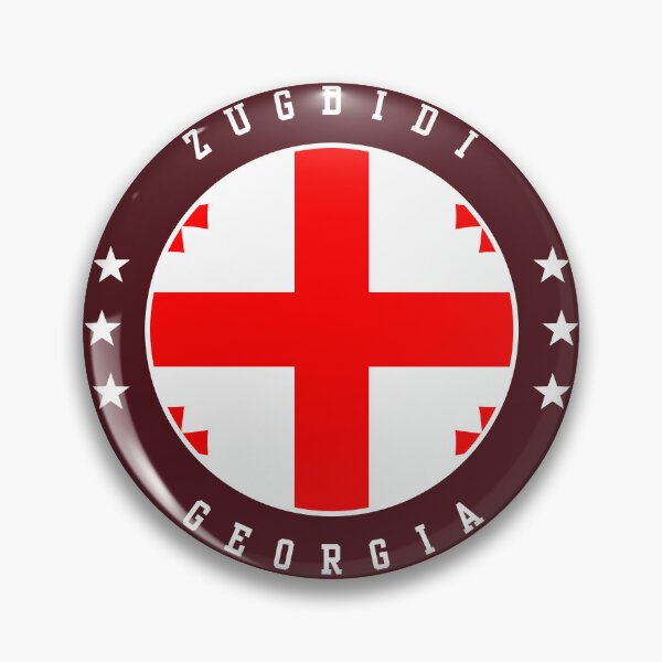 Item preview, Zugdidi Georgia Georgian Flag Souvenir Round Badge Crest designed and sold by jeshands.