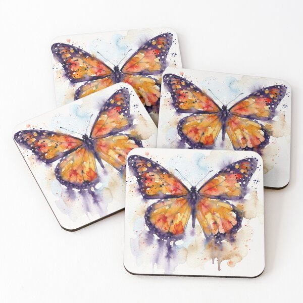 Aperçu de l'œuvre Monarch Butterfly watercolor créée et vendue par caracatita75.