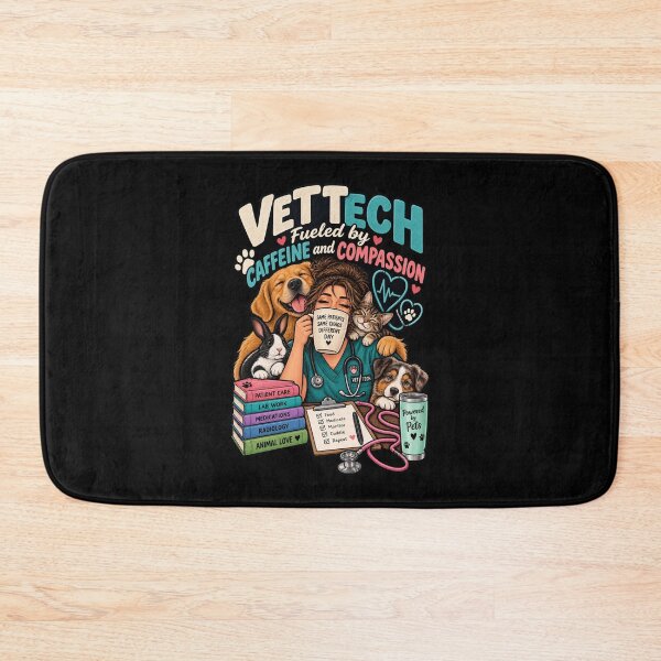 Item preview, Vet Tech Fueled By Caffeine And Compassion - Funny Veterinary Gift designed and sold by Ridaelb.