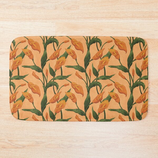 Item preview, Orange Calla Lilies on Pastel Orange designed and sold by Mel-Mas-Stoband.