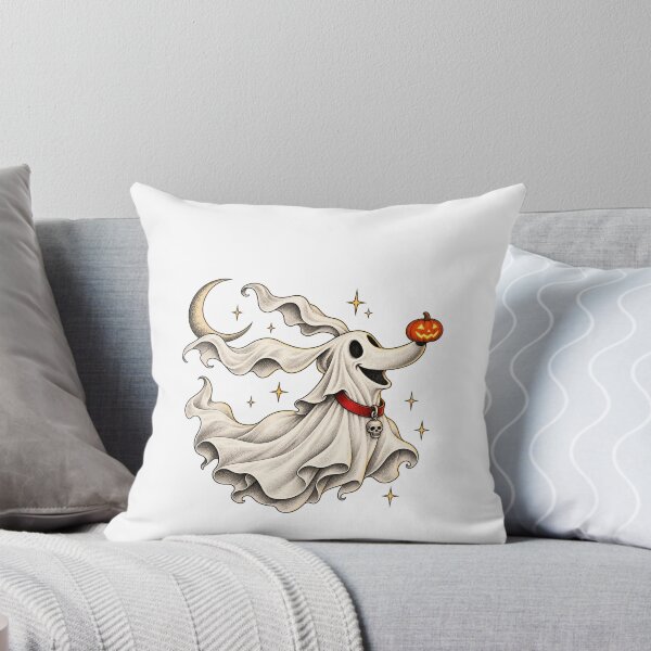 Item preview, Ghost Dog with Pumpkin Nose Vintage Gothic Spooky Halloween Graphic designed and sold by PixelForge Studio2.
