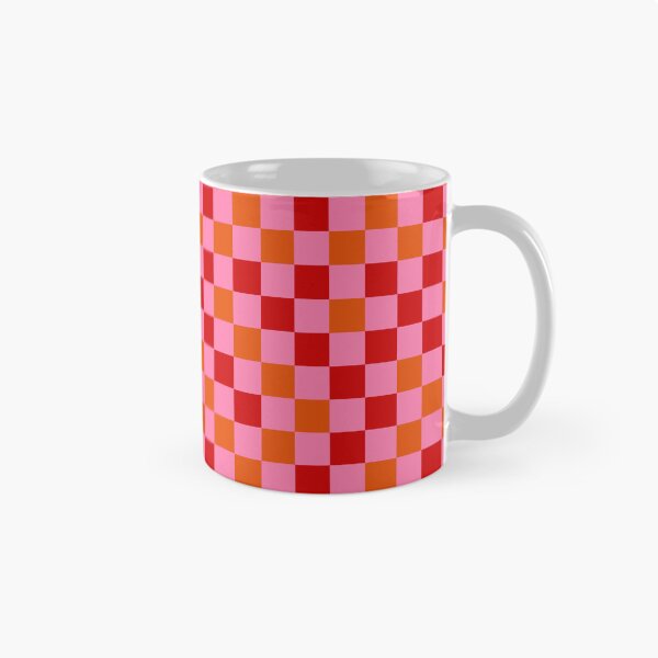 Item preview, Red Orange and Pink Checkered  Design   designed and sold by PatternTitan.